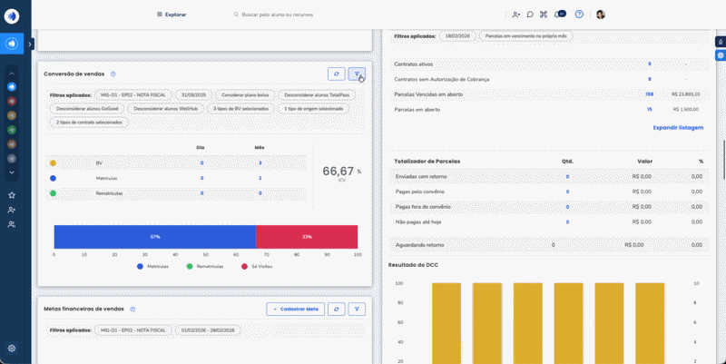 Novos Filtros, mais facilidades